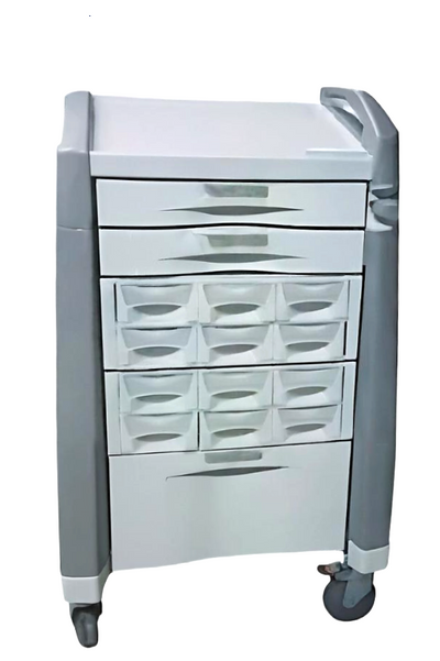 MS3C-700PC, Medication Cart w/ 12 Bin Cassette, 3 Drawers & Key Lock