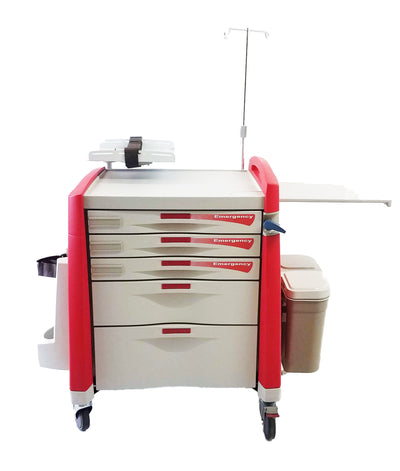MS3C-610CR, Hospital Emergency Crash Cart with Accessory Package