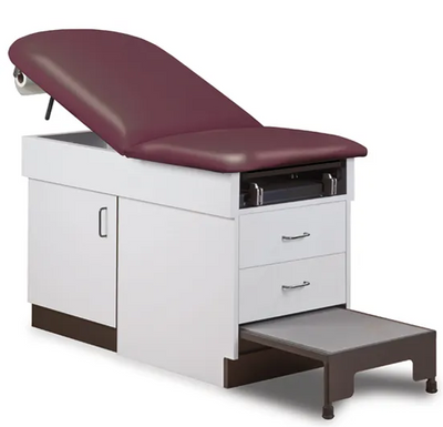 Family Practice Exam Table with Integrated Step Stool, 0988CLT (dock-to-dock shipping included)