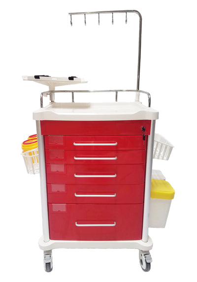 MS3C-590CR, 5 Drawer Lightweight Crash Cart with Accessory Package